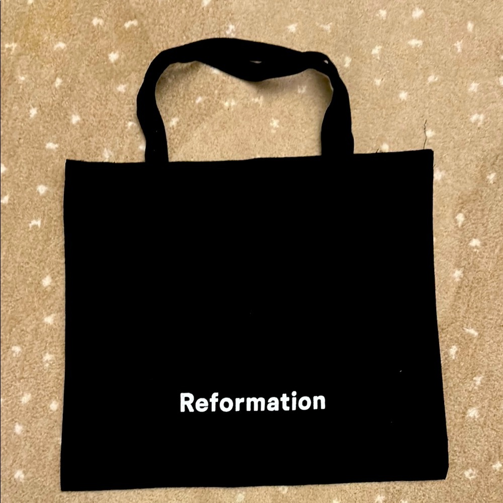 Large Reformation Reusable Classic Black Tote